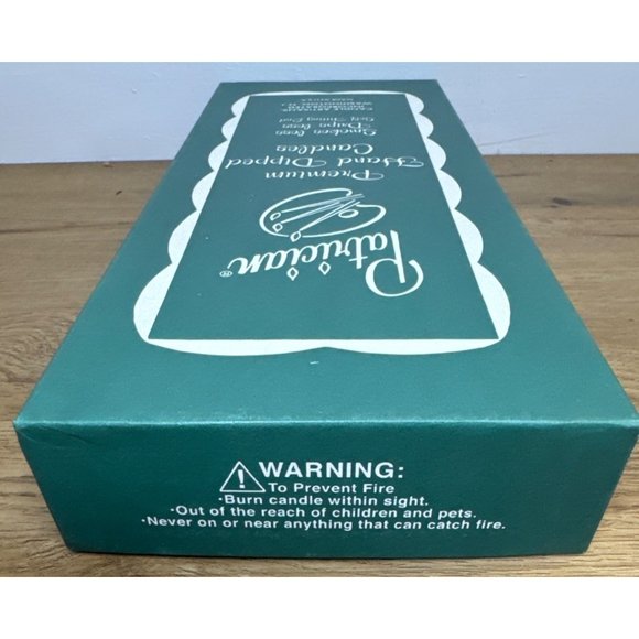 Patrician 12-inch Hand Dipped TAPER CANDLES Basil (Green) 12 NEW in Box … - Picture 3 of 3
